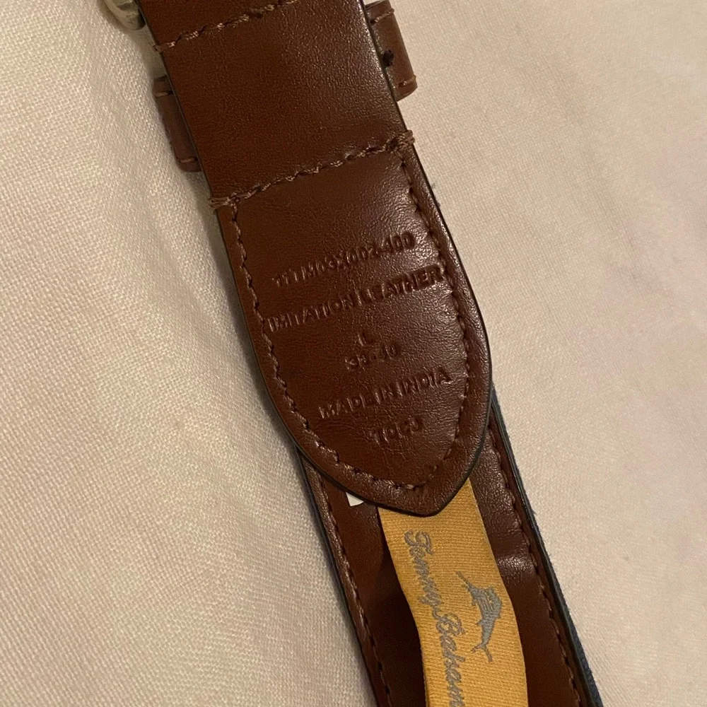 Men's Navy and Brown Flag Pattern needle point Belt - Picture 3 of 8